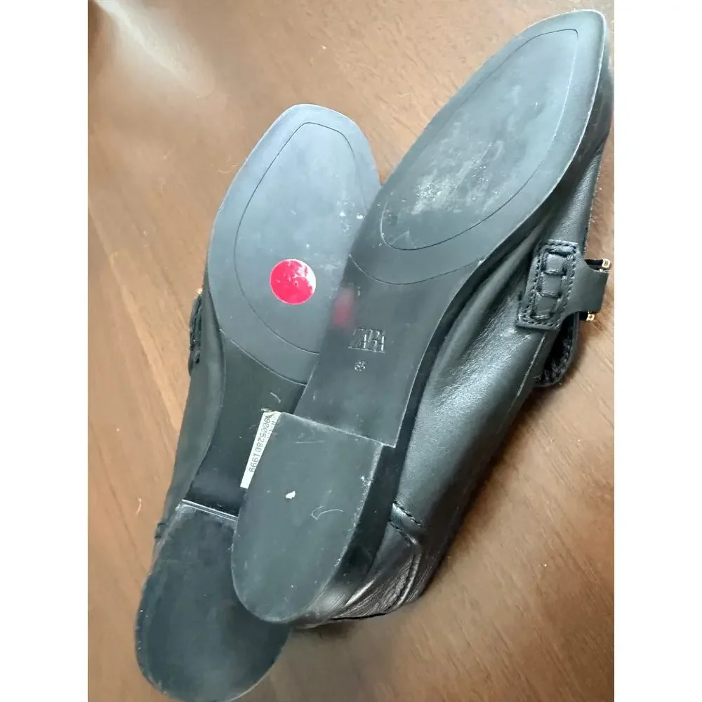 Zara Boys Leather Slip Dress Shoes Size 3.5